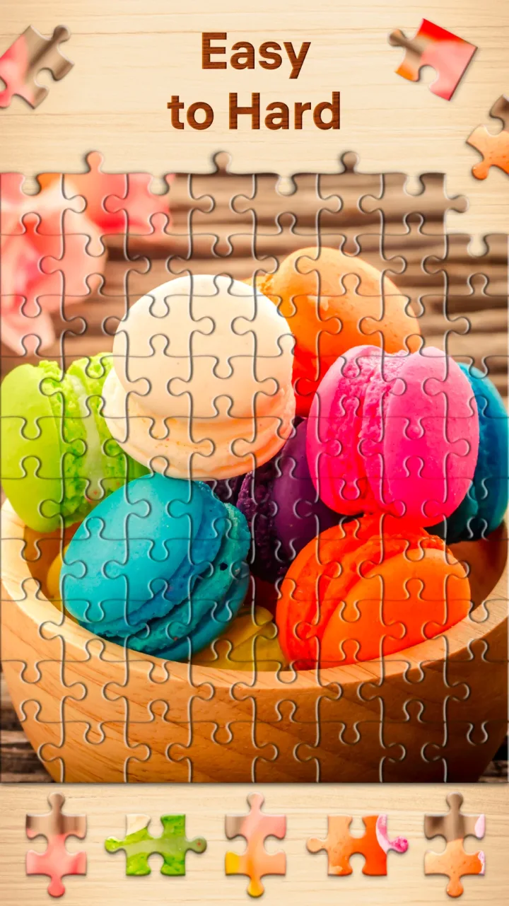 Jigsaw Puzzles board showing a partly assembled photo puzzle